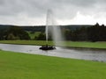 Emperor Fountain is at the side of Chatsworth House in Derbyshire England United Kingdom Royalty Free Stock Photo