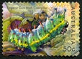 Emperor Gum Moth Caterpillar Australian Postage Stamp