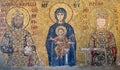 Byzantine mosaic in Hagia Sophia in Istanbul, Turkey Royalty Free Stock Photo