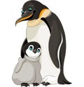 Emperor Penguin With Chick