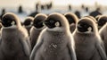 Emperor Penguin Chicks. Generative AI Royalty Free Stock Photo