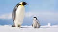 An Emperor Penguin Family Unit Captured In Image Royalty Free Stock Photo