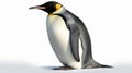 Emperor Penguin isolated on white background. Generative AI Royalty Free Stock Photo