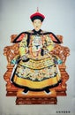 Emperor Qianlong and Queen of Qing Dynasty in China Royalty Free Stock Photo