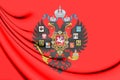 Emperor of Russia Naval Standard 1858-1917. 3D Illustration.