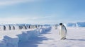 Emperor\'s Exodus: A Breathtaking Mass Migration as Penguins Journey into the Golden Sea