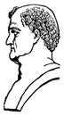 Emperor Titus Flavius Vespasian, vintage illustration