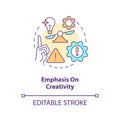 Emphasis on creativity concept icon Royalty Free Stock Photo