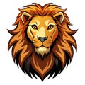 Regal Lion Head Vector â Perfect for Emblems and Artistic Creations Royalty Free Stock Photo