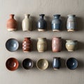 Emphasizes a harmonious blend of traditional pottery elements and Royalty Free Stock Photo