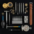 Emphasizes the precision and care involved in watchmaking and Royalty Free Stock Photo