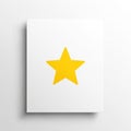 Emphasizing the contrast between the bright star and the plain white Royalty Free Stock Photo