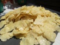 emping crackers that are being dried in the sun for the final drying stage pengeringan