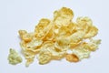 Emping Melinjo, popular cracker chips from Indonesia on isolated background