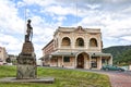 Empire hotel and war memorial in Queenstown, Tasmania.