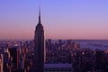 Empire State Building at dusk