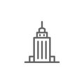 Empire state building icon. Element of United States icon. Thin line icon for website design and development, app development.