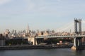 Empire state building, Manhattan Bridge Royalty Free Stock Photo