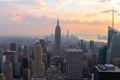 Empire State Building and Manhattan Skyline Royalty Free Stock Photo