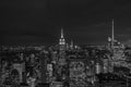 The Empire State Building and Midtown Manhattan skyline at night, in New York City Royalty Free Stock Photo