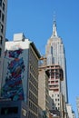 Empire State Building, and Mural, 5th Avenue, New York City, USA Royalty Free Stock Photo