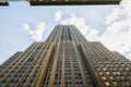 Empire State Building, New York City Historic Landmark. View From Below, Perspective Royalty Free Stock Photo