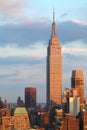 Empire State Building with New York City Manhattan skyline and skyscrapers Royalty Free Stock Photo