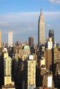 Empire State Building with New York City Manhattan skyline and skyscrapers Royalty Free Stock Photo