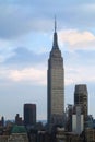 Empire State Building with New York City Manhattan skyline and skyscrapers Royalty Free Stock Photo