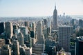 The Empire State Building in New York City skyline. Royalty Free Stock Photo