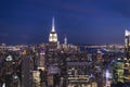 Empire State Building and New York Skyline in Blue Hour Royalty Free Stock Photo