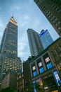 Empire State Building at night, seen from below, New York, May 2019