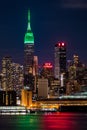 Empire State Building on Saint Patricks Day Royalty Free Stock Photo