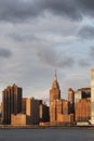 Empire State Building seen from Long Island City during Sunrise Royalty Free Stock Photo