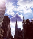 empire state building - skyline with clouds