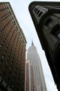 Empire State building from street level Royalty Free Stock Photo