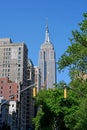 Empire State Building from 5th Avenue, Madison Square Park, New York City, USA Royalty Free Stock Photo