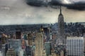 Empire State with dark clouds Royalty Free Stock Photo