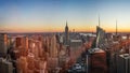 Empire State nd NYC Skyline Sunset Royalty Free Stock Photo