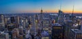 Empire State and NYC Skyline Sunset Royalty Free Stock Photo