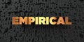 Empirical - Gold text on black background - 3D rendered royalty free stock picture Royalty Free Stock Photo