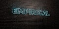 EMPIRICAL -Realistic Neon Sign on Brick Wall background - 3D rendered royalty free stock image Royalty Free Stock Photo