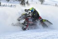 Les Mosses (VD), Switzerland, January 28, 2023 : Swiss Snowcross Championship (snowmobile)