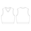 Emplate v-neck sweater vest vector illustration flat sketch design