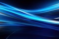 High-Tech Abstraction with Luminous Lines and Swirling Elements in Vivid Glowing Blue Hues AI Generated Illustration Royalty Free Stock Photo