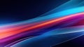 High-Tech Abstraction with Luminous Lines and Swirling Elements in Vivid Glowing Blue Hues AI Generated Illustration Royalty Free Stock Photo