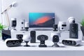 Employ Security cameras with voice control to automate urban areas through seamless network transitions, ensuring responsive secur