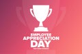 Employee Appreciation Day. First Friday in March. Holiday concept. Template for background, banner, card, poster with
