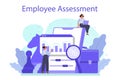 Employee assessment concept. Employee evaluation, testing form