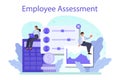 Employee assessment concept. Employee evaluation, testing form
